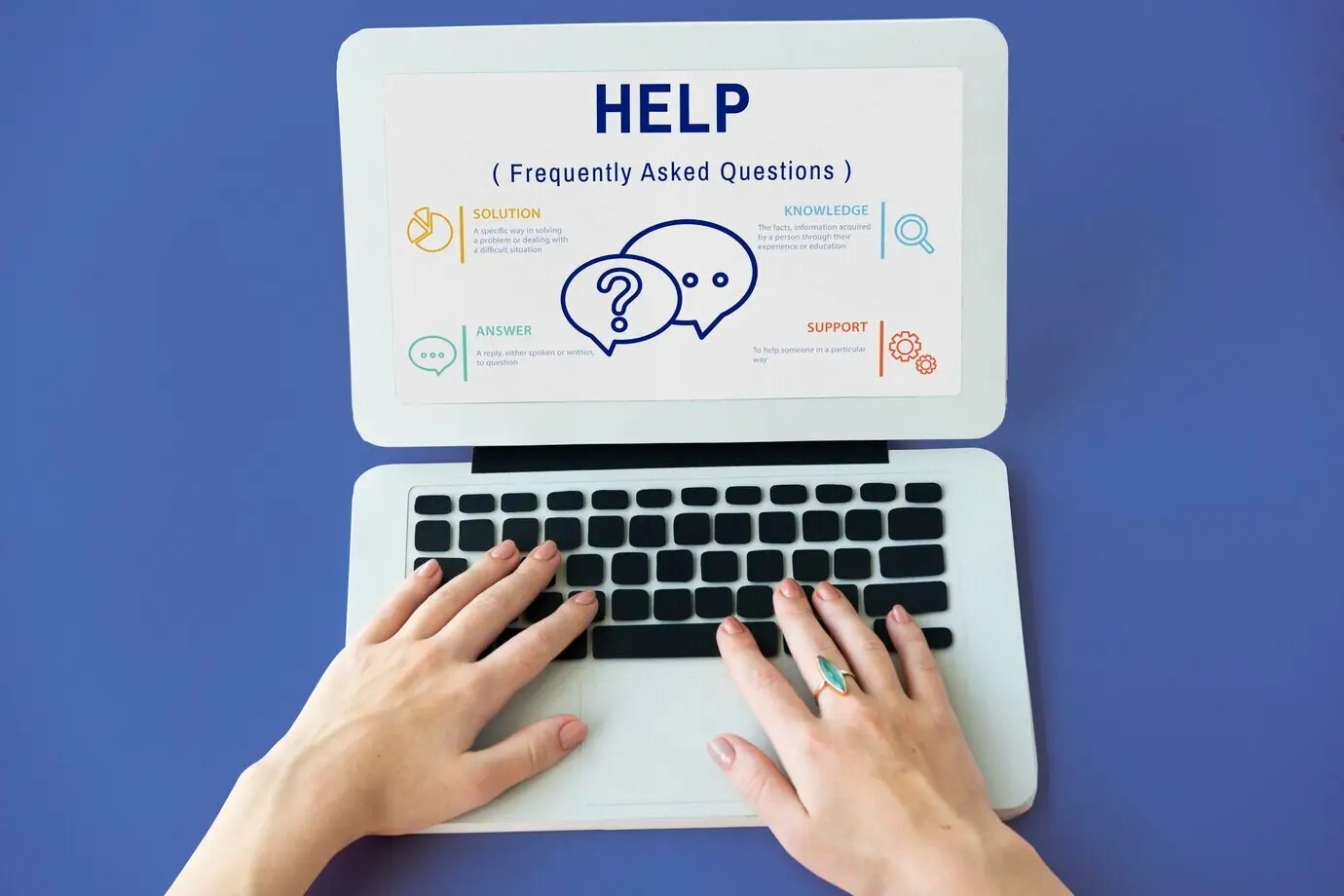 Концепт иконки службы поддержки «Часто задаваемые вопросы»